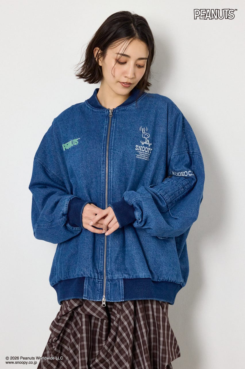 【UNISEX】(PEANUTS)ビックブルゾン BLU FREE