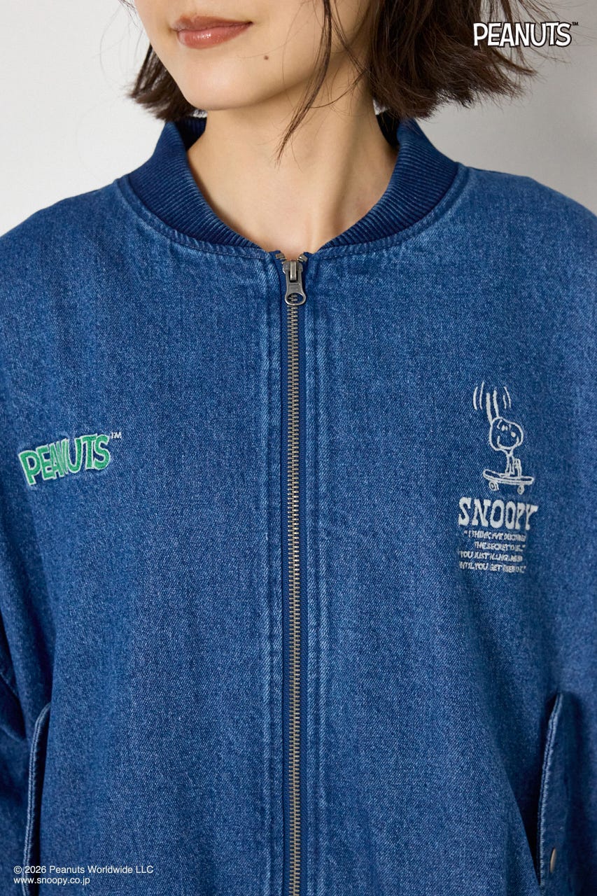 【UNISEX】(PEANUTS)ビックブルゾン BLU FREE
