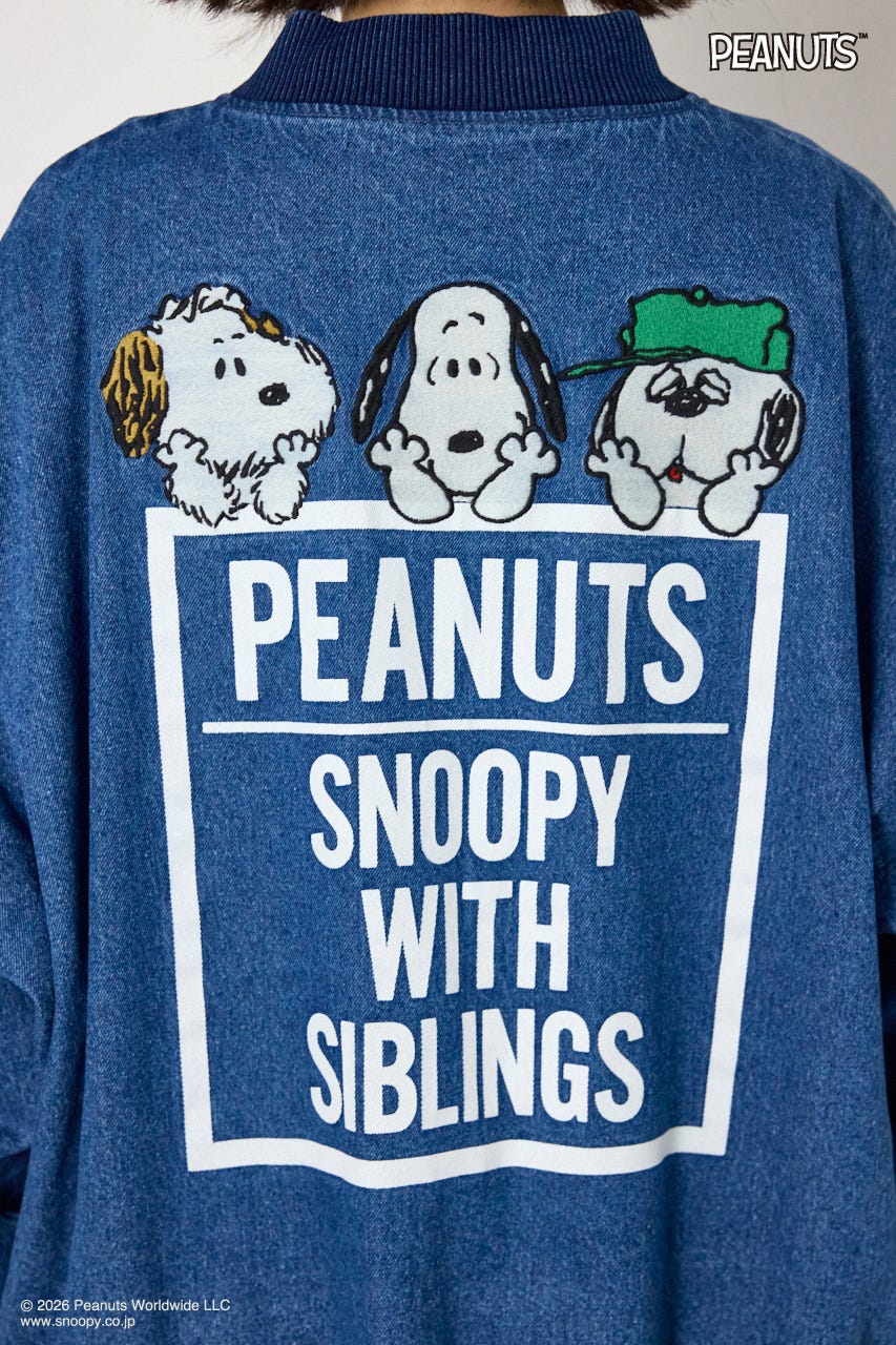 【UNISEX】(PEANUTS)ビックブルゾン BLU FREE