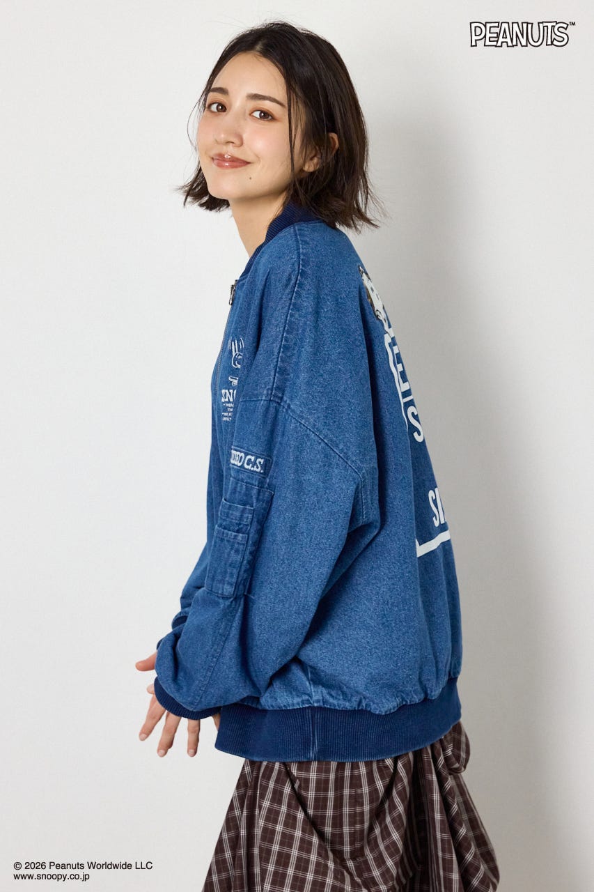【UNISEX】(PEANUTS)ビックブルゾン BLU FREE