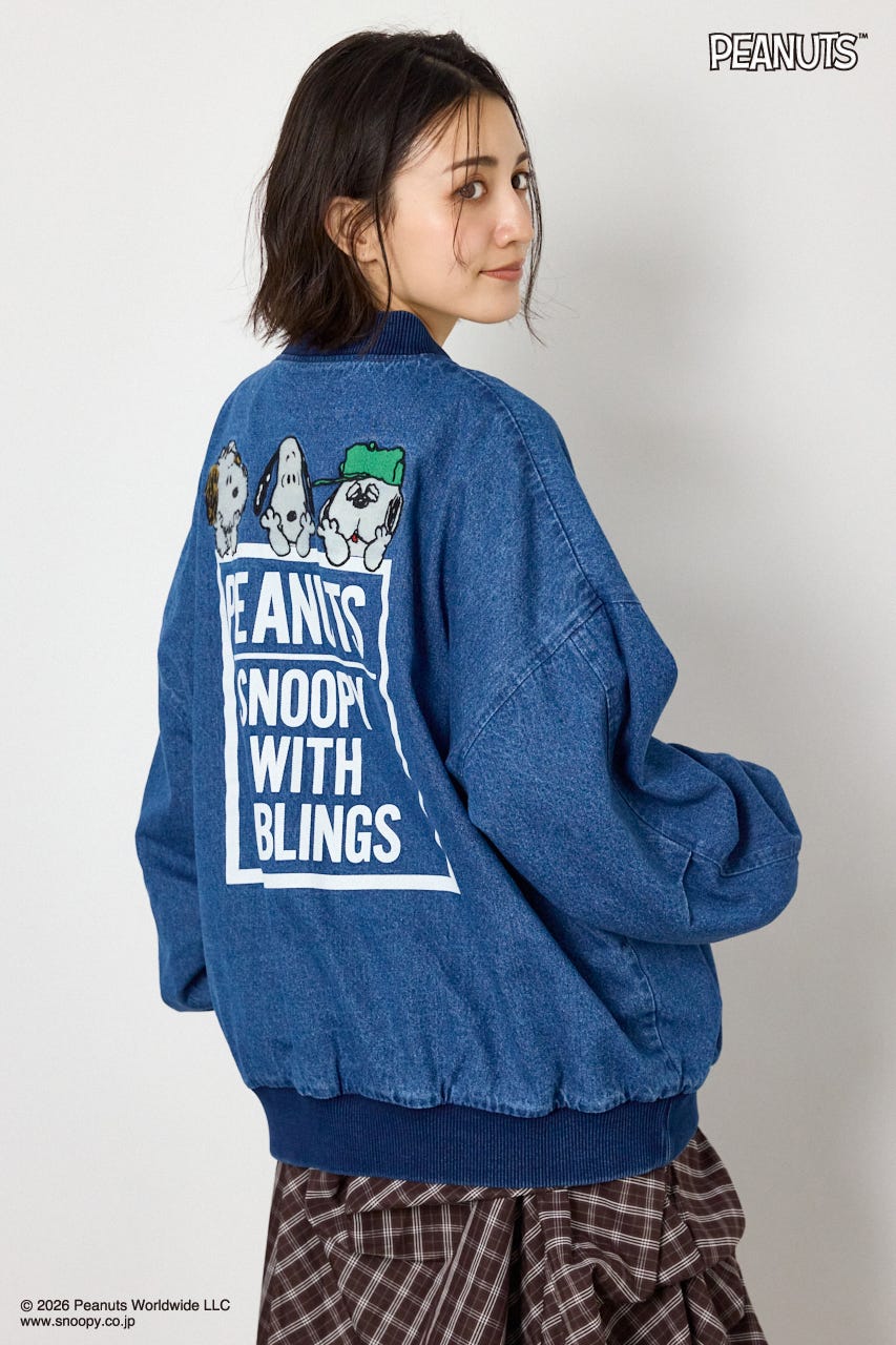 【UNISEX】(PEANUTS)ビックブルゾン BLU FREE