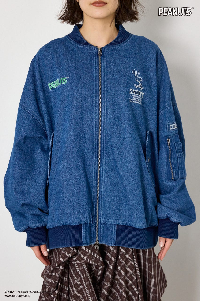 【UNISEX】(PEANUTS)ビックブルゾン BLU FREE