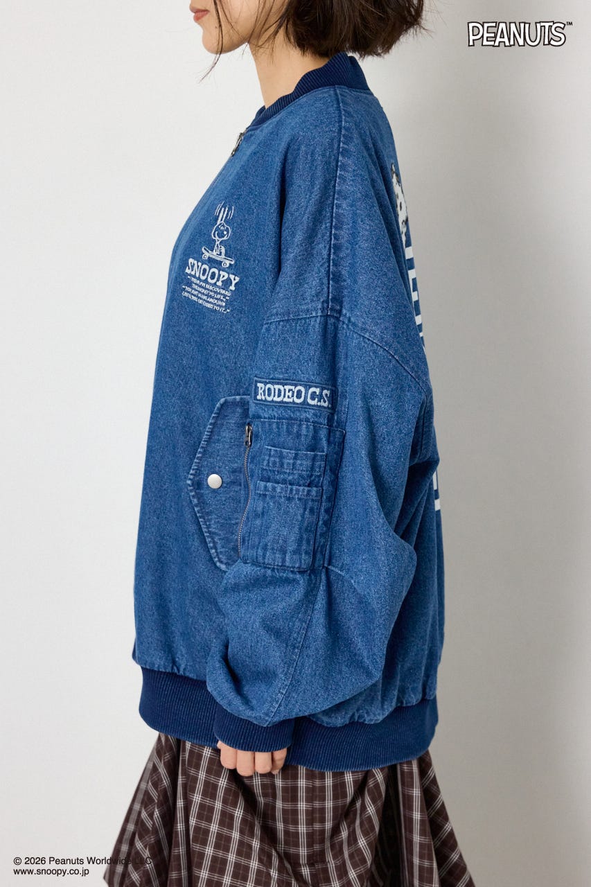 【UNISEX】(PEANUTS)ビックブルゾン BLU FREE