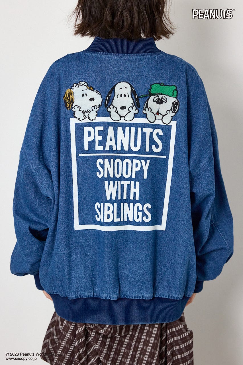 【UNISEX】(PEANUTS)ビックブルゾン BLU FREE