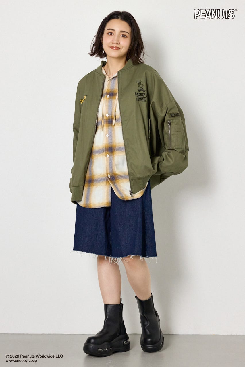 【UNISEX】(PEANUTS)ビックブルゾン KHA FREE