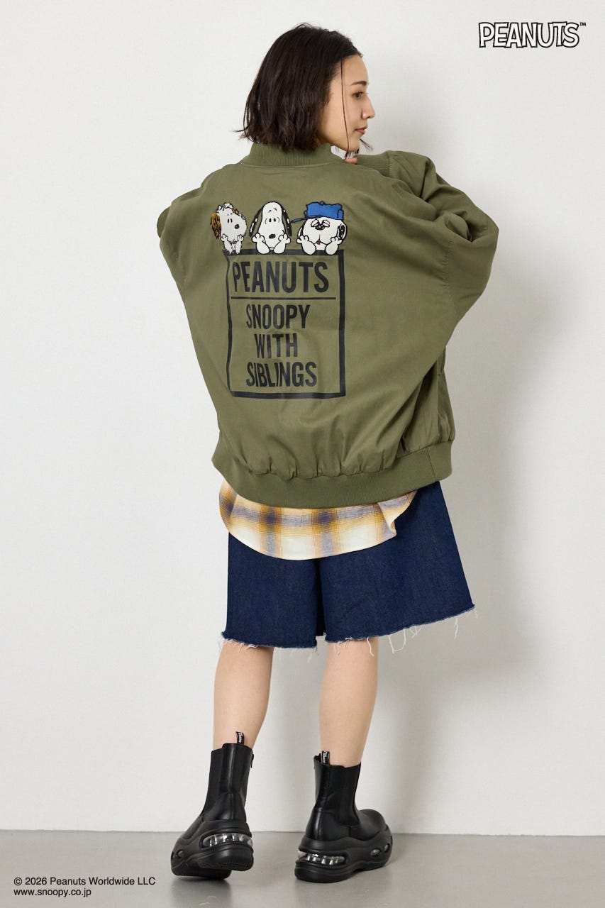 【UNISEX】(PEANUTS)ビックブルゾン KHA FREE