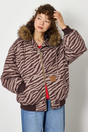 【UNISEX】FUR HOODED ワークジャケット
