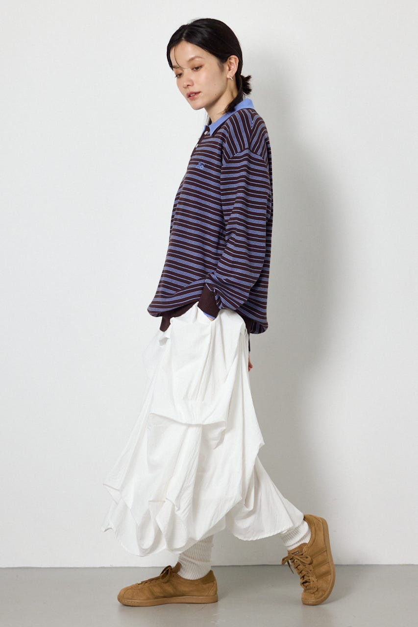 (UNISEX)【AW先行予約アイテム】SHAREニットポロシャツ 柄BRN L