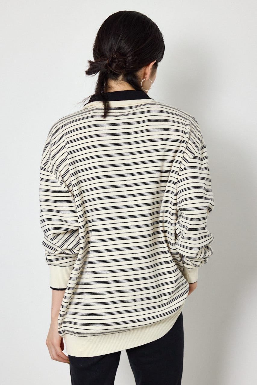 (UNISEX)【AW先行予約アイテム】SHAREニットポロシャツ 柄WHT L