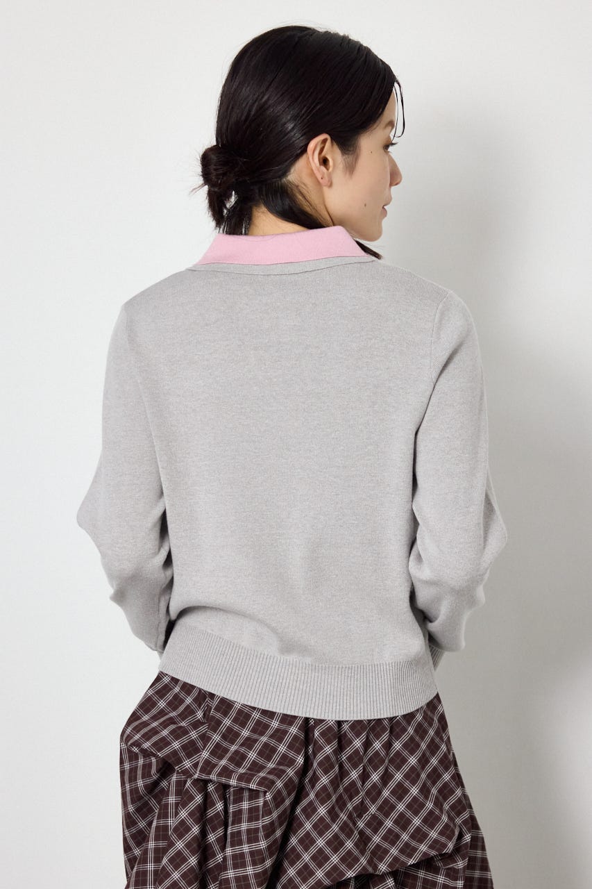 (UNISEX)【AW先行予約アイテム】SHAREニットポロシャツ L/T.GRY M