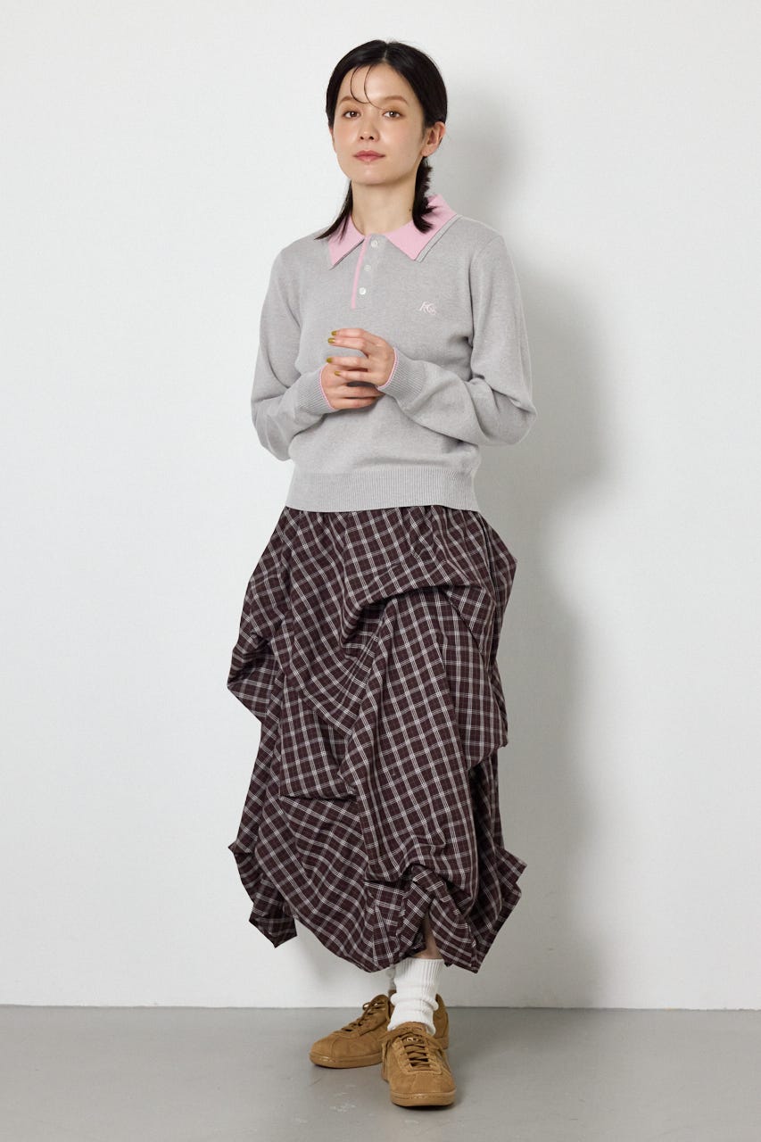 (UNISEX)【AW先行予約アイテム】SHAREニットポロシャツ L/T.GRY M
