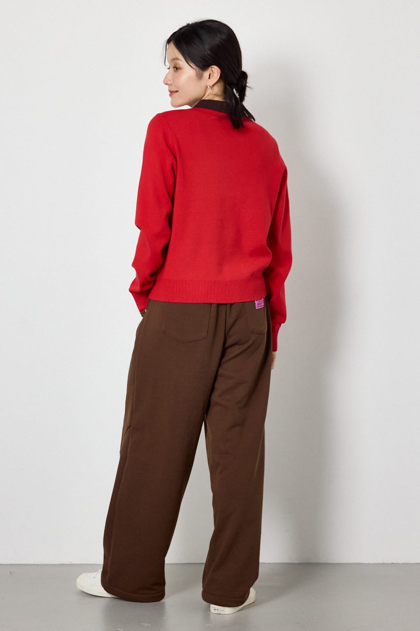 (UNISEX)【AW先行予約アイテム】SHAREニットポロシャツ RED L