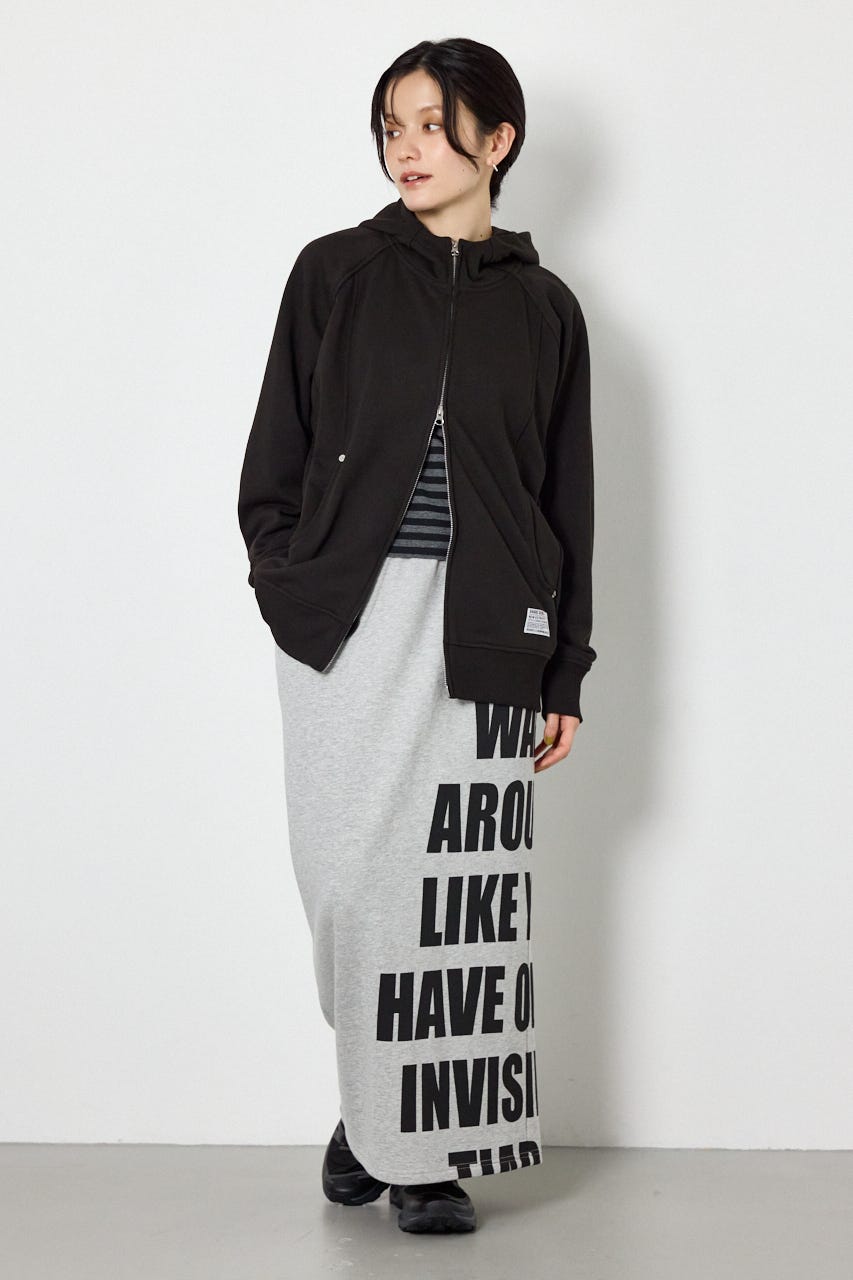 (UNISEX)【AW先行予約アイテム】SHARE スタンドネックジップパーカー BLK M