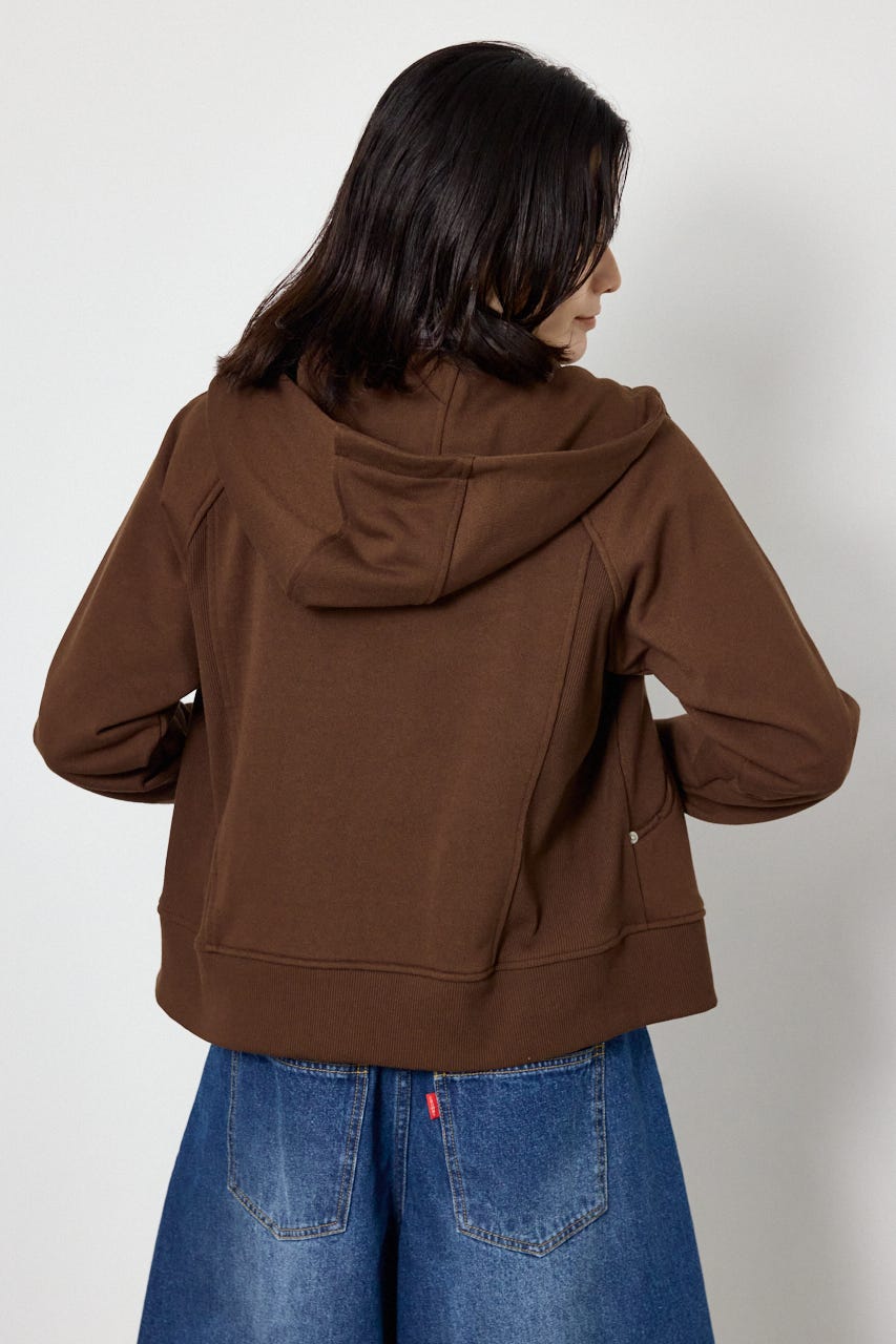 (UNISEX)【AW先行予約アイテム】SHARE スタンドネックジップパーカー BRN L