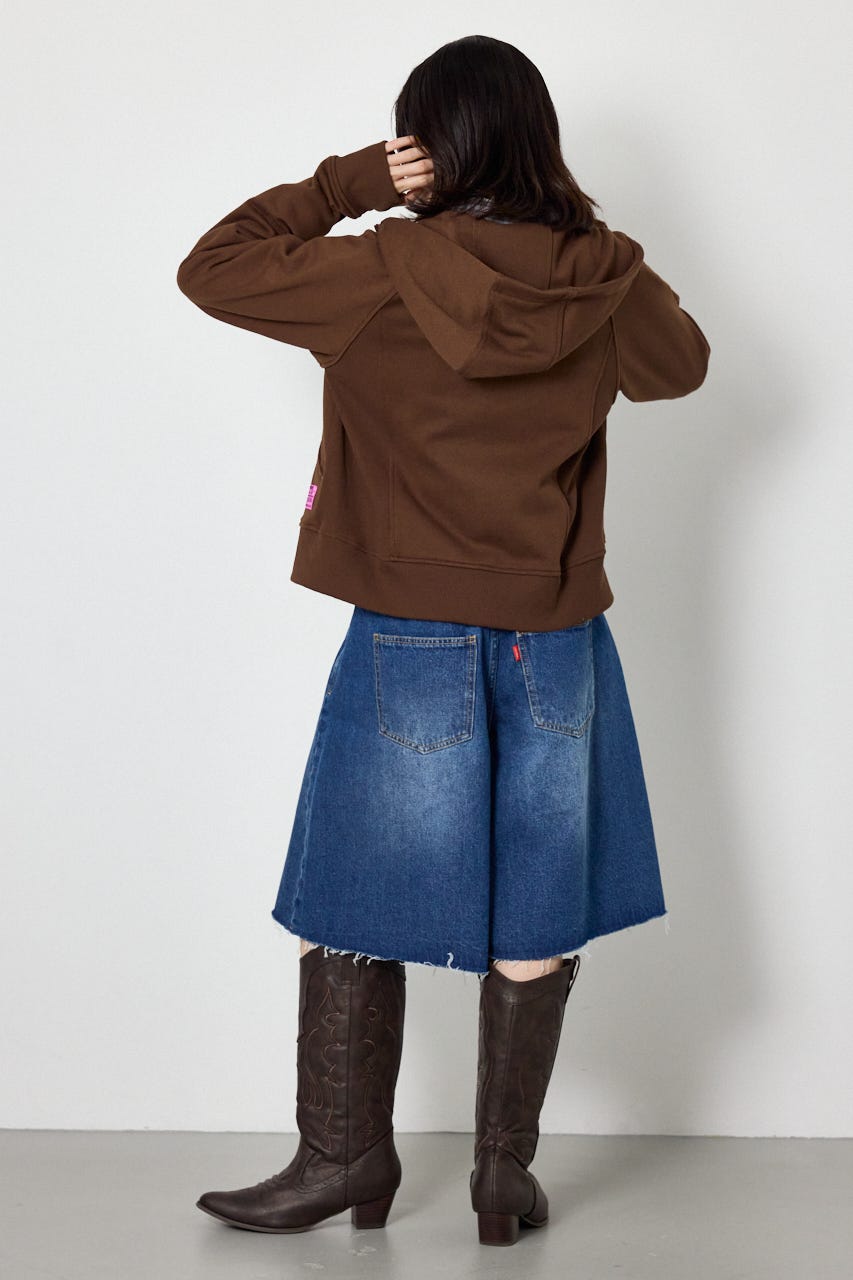 (UNISEX)【AW先行予約アイテム】SHARE スタンドネックジップパーカー BRN L