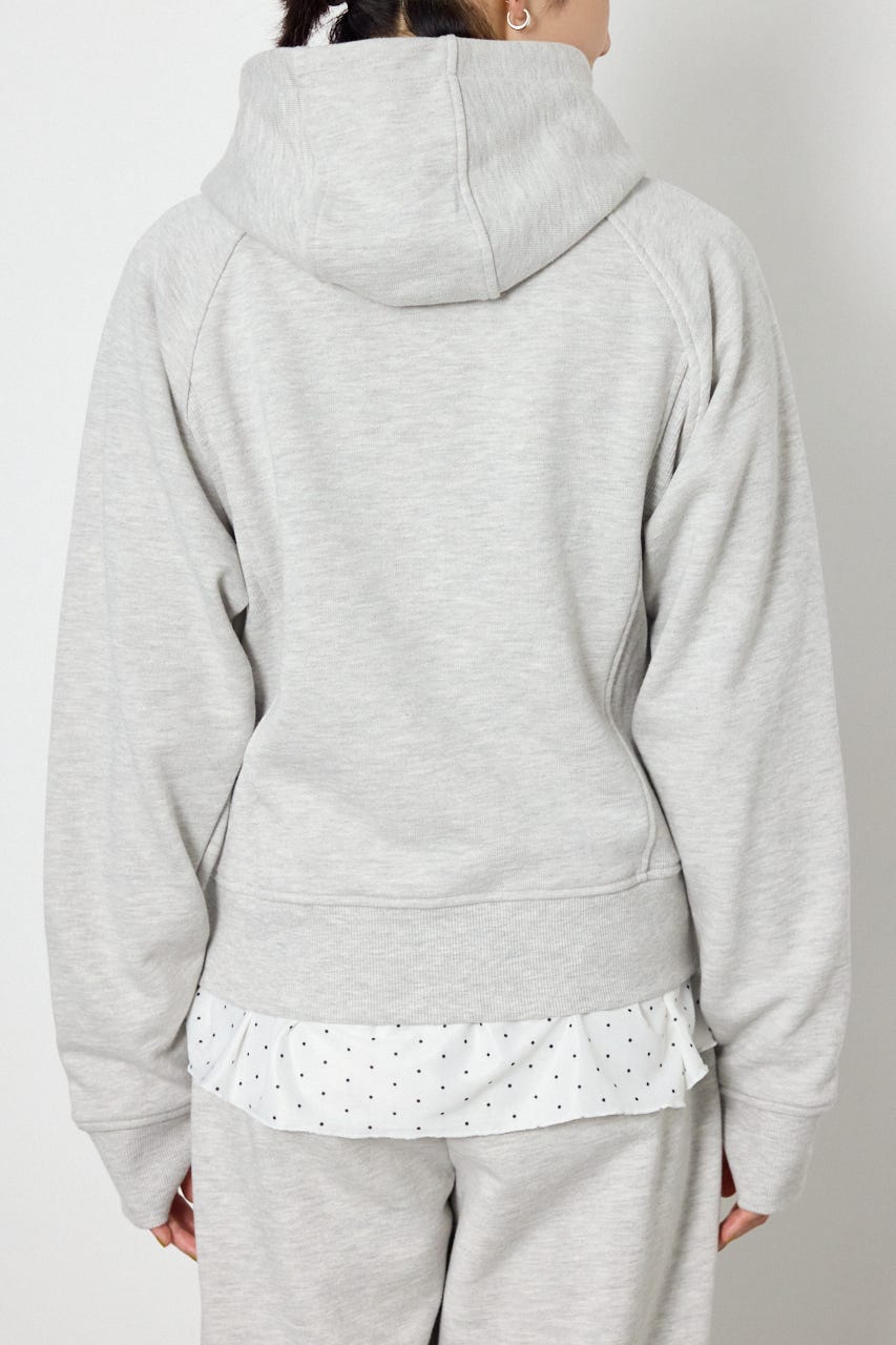 (UNISEX)【AW先行予約アイテム】SHARE スタンドネックジップパーカー L/T.GRY M
