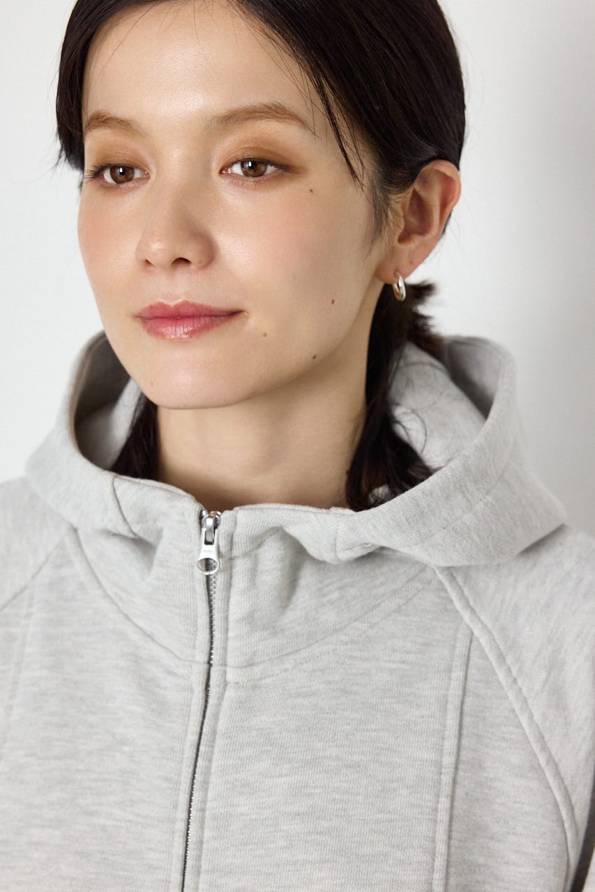 (UNISEX)【AW先行予約アイテム】SHARE スタンドネックジップパーカー L/T.GRY M