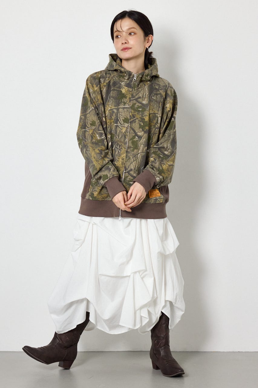 (UNISEX)【AW先行予約アイテム】SHARE パターンスタンドネックジップパーカー 迷彩 M