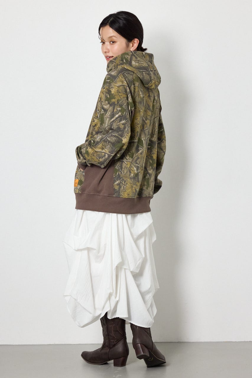(UNISEX)【AW先行予約アイテム】SHARE パターンスタンドネックジップパーカー 迷彩 M