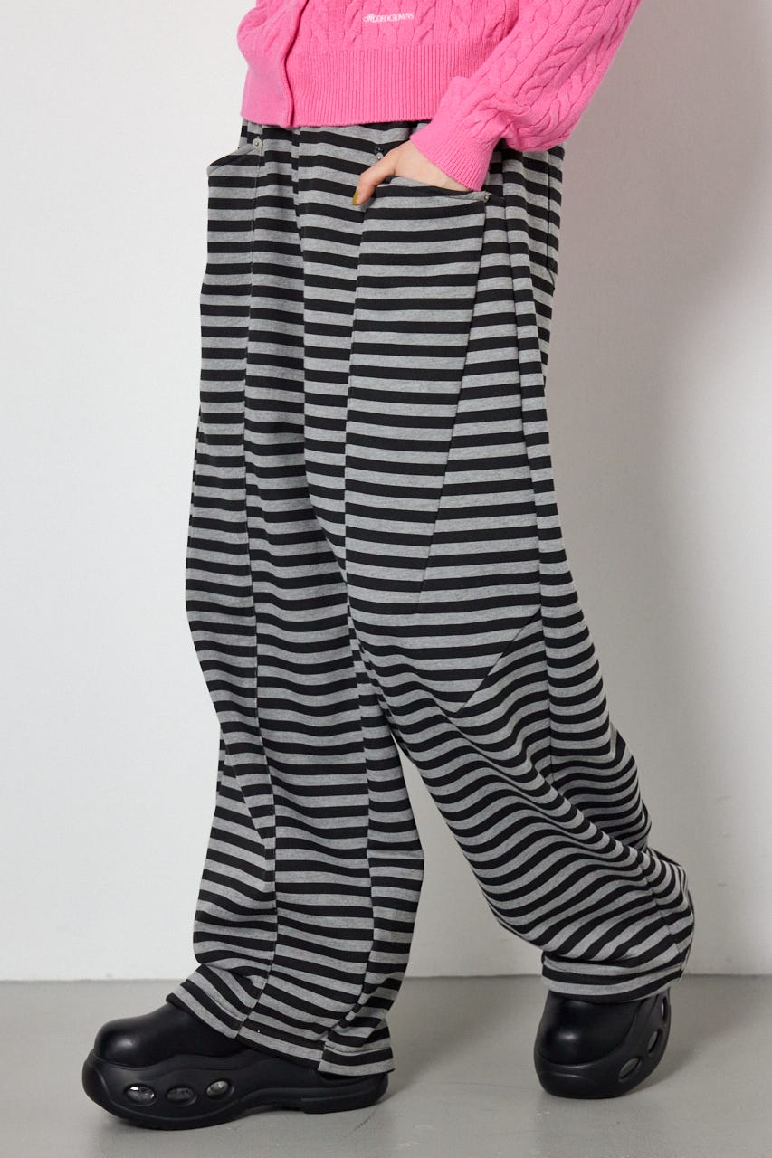 (UNISEX)【AW先行予約アイテム】SHARE パターンスウェットパンツ 柄BLK M