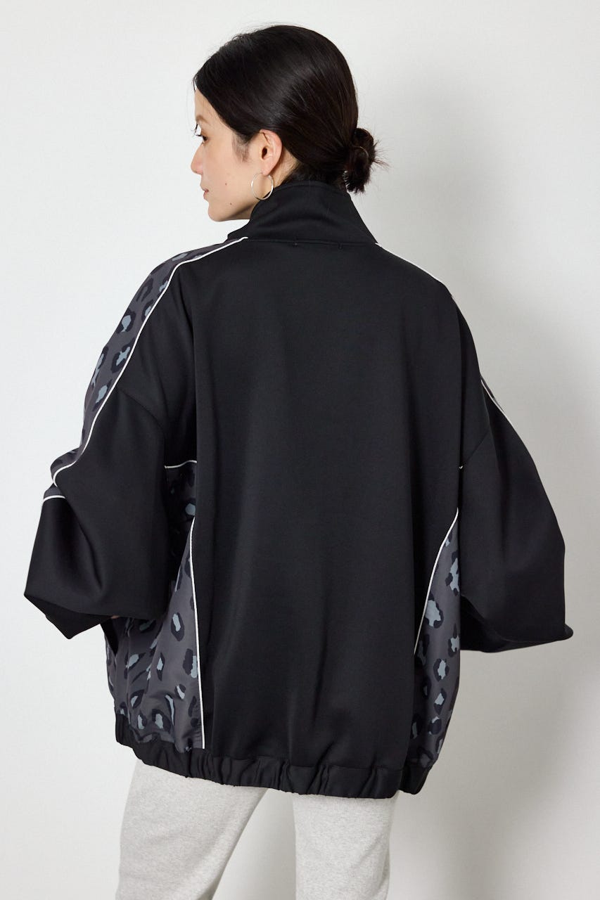 【UNISEX】サイドパターンドッキングブルゾン 柄BLK L