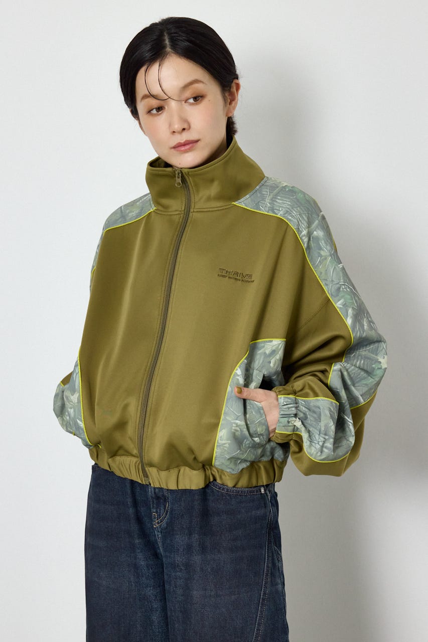 【UNISEX】サイドパターンドッキングブルゾン 柄KHA L