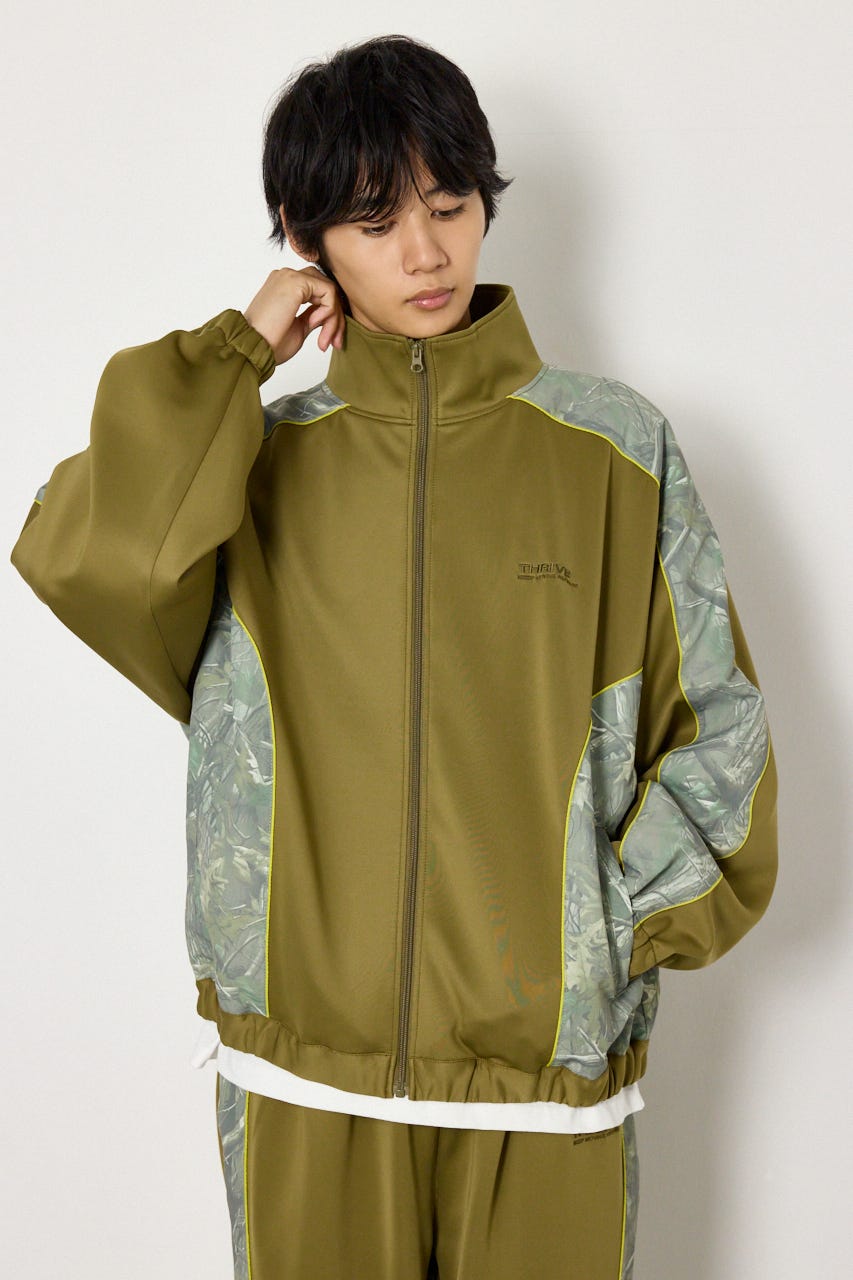 【UNISEX】サイドパターンドッキングブルゾン 柄KHA L