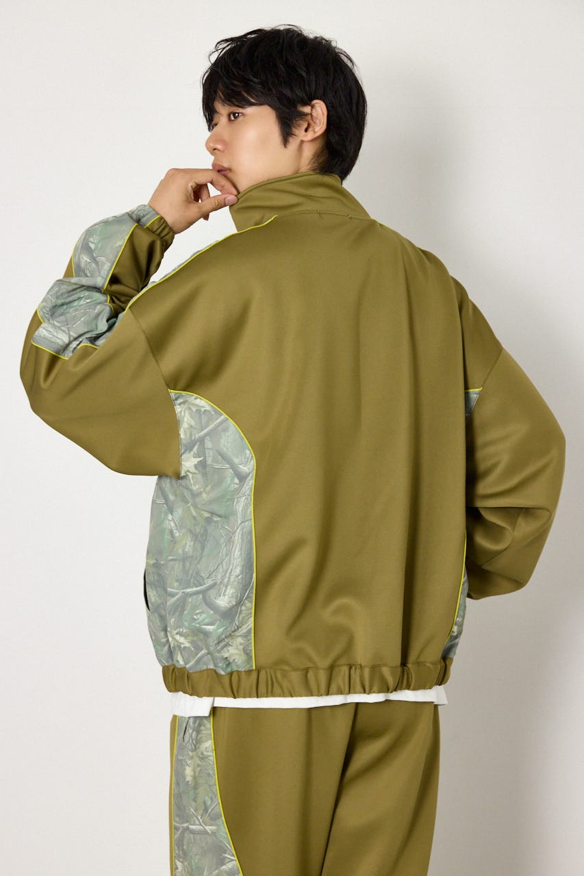 【UNISEX】サイドパターンドッキングブルゾン 柄KHA L