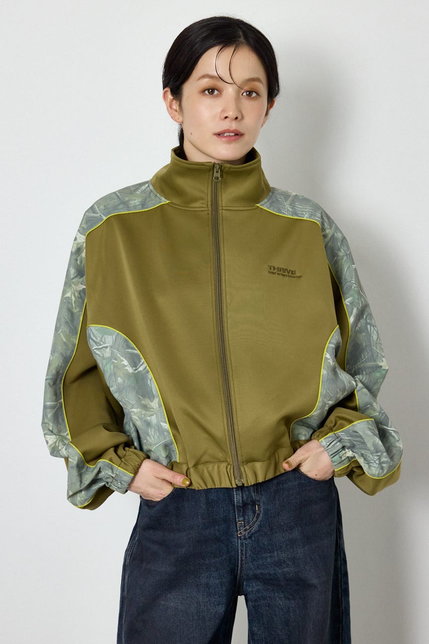 【UNISEX】サイドパターンドッキングブルゾン 柄KHA L