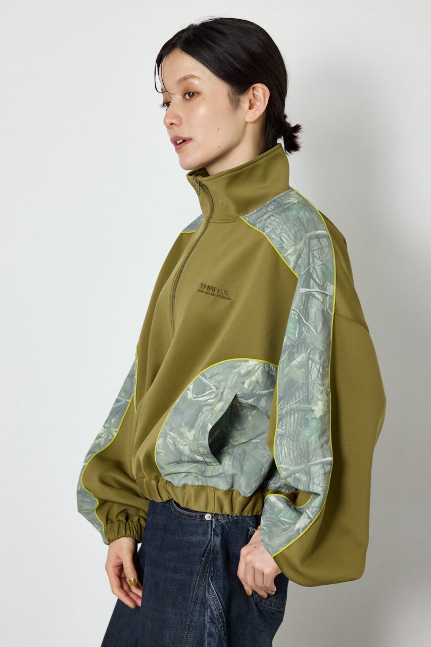 【UNISEX】サイドパターンドッキングブルゾン 柄KHA L