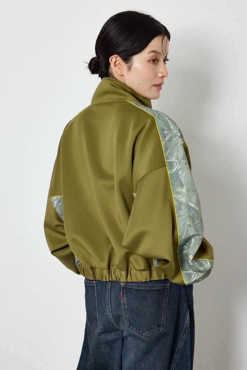 【UNISEX】サイドパターンドッキングブルゾン 柄KHA L