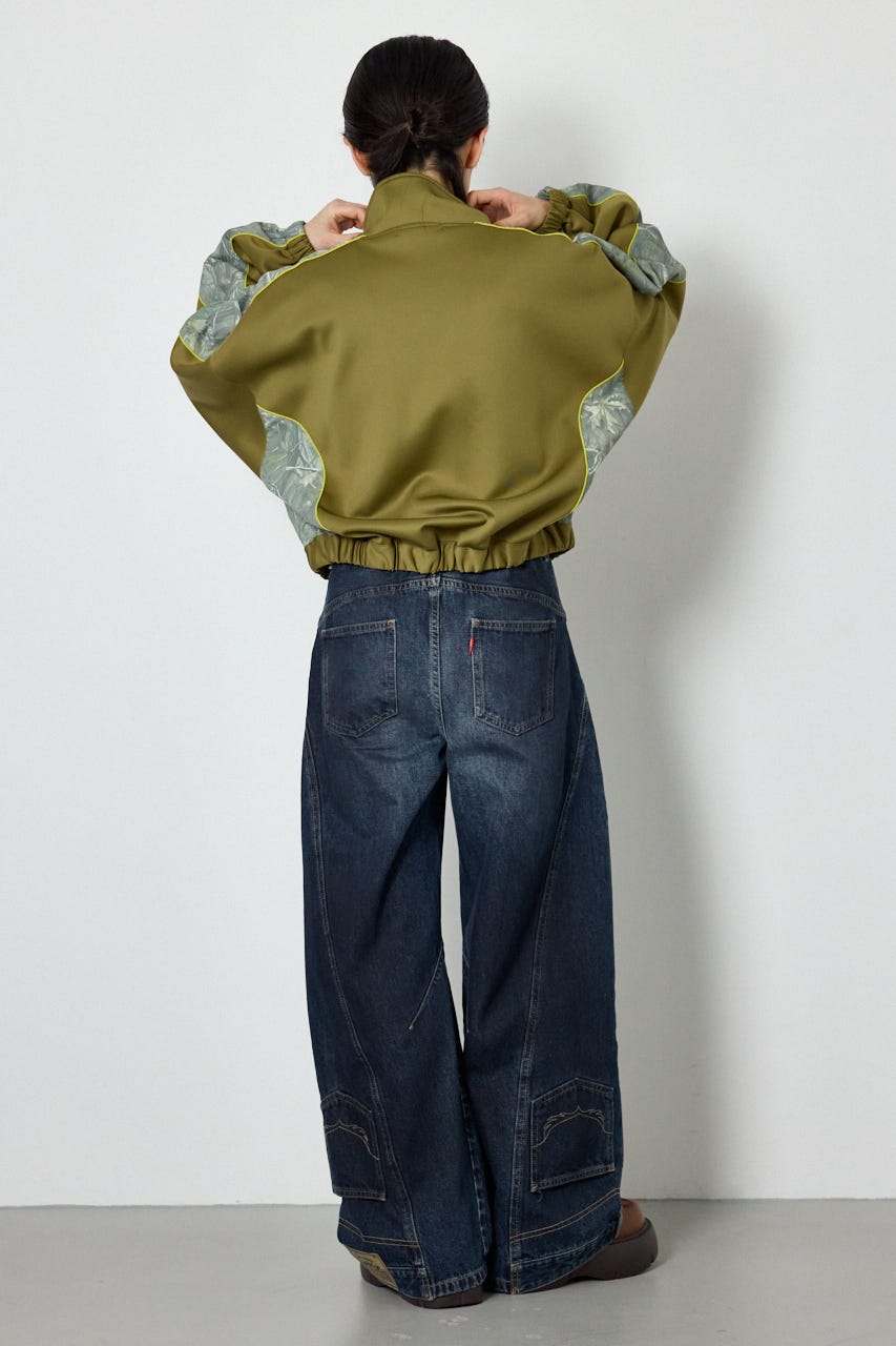 【UNISEX】サイドパターンドッキングブルゾン 柄KHA L