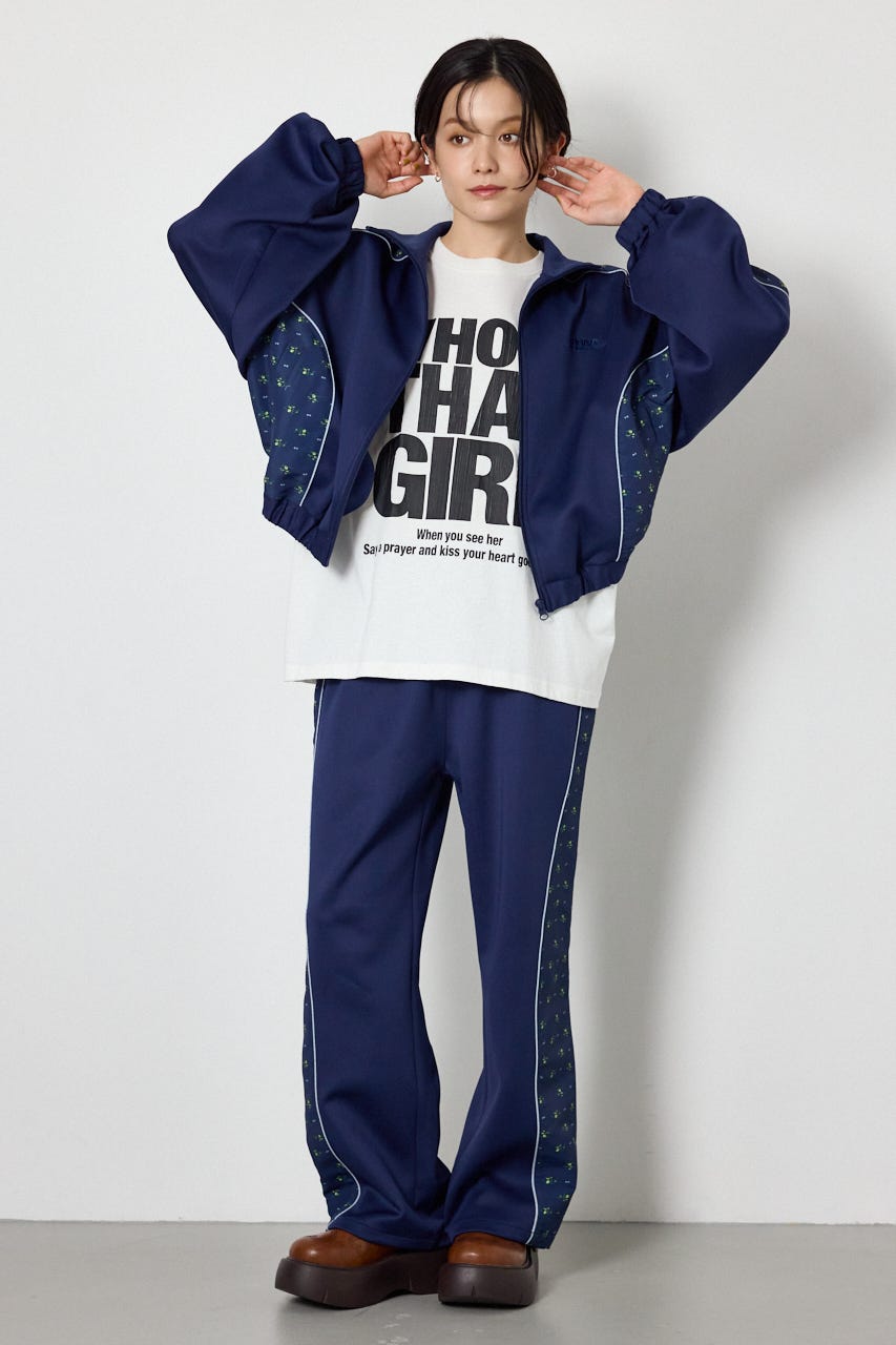 【UNISEX】サイドパターンドッキングブルゾン 柄NVY L