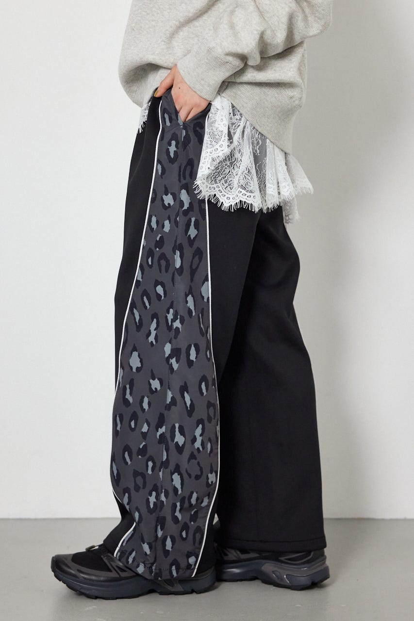 【UNISEX】サイドパターンドッキングパンツ 柄BLK M