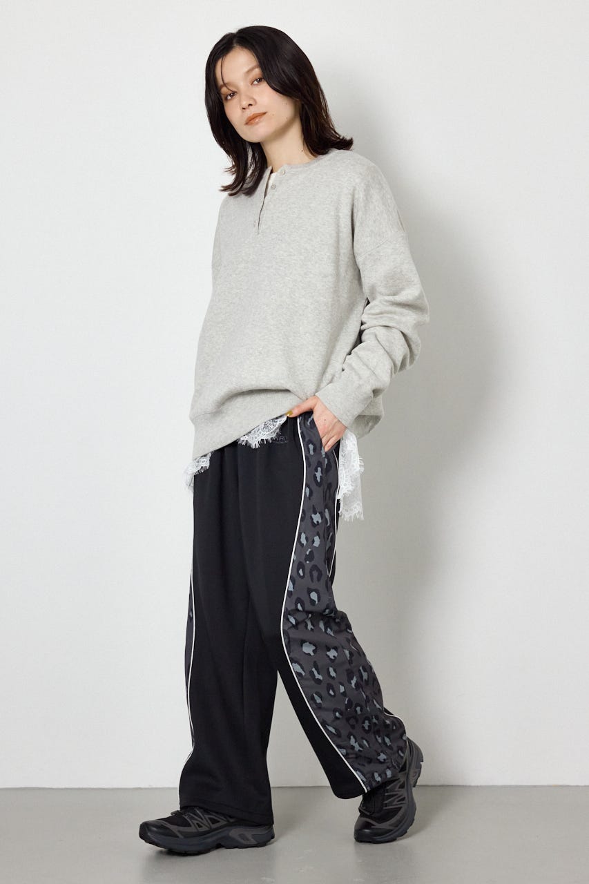 【UNISEX】サイドパターンドッキングパンツ 柄BLK M