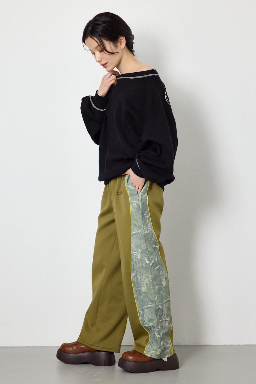 【UNISEX】サイドパターンドッキングパンツ 柄KHA M