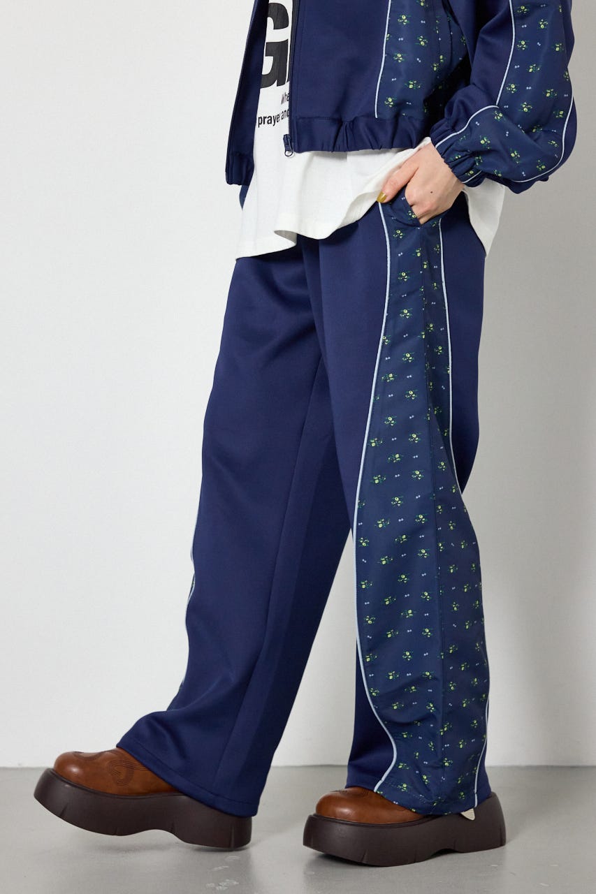 【UNISEX】サイドパターンドッキングパンツ 柄NVY M