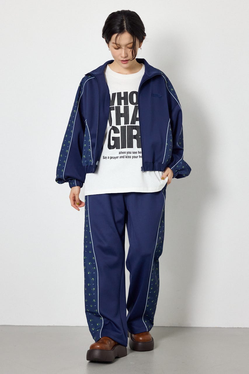 【UNISEX】サイドパターンドッキングパンツ 柄NVY M