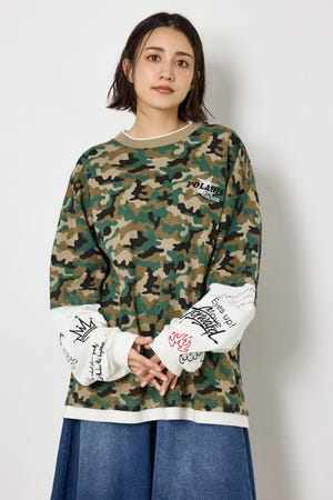 【UNISEX】スターレイヤードロングスリーブTシャツ