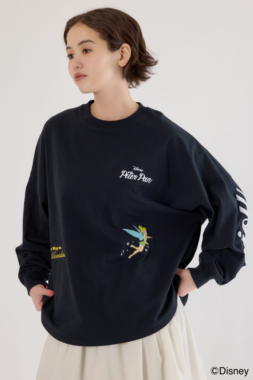 【UNISEX】(Disney)ロングスリーブトップス BLK L