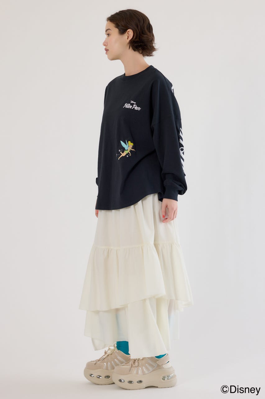 【UNISEX】(Disney)ロングスリーブトップス BLK L