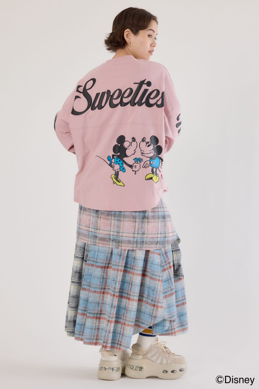 【UNISEX】(Disney)ロングスリーブトップス L/PNK M