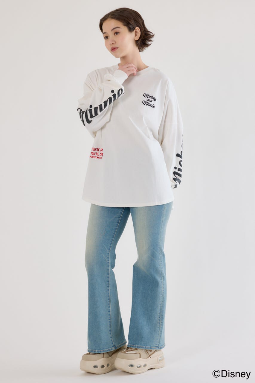 【UNISEX】(Disney)ロングスリーブトップス O/WHT L