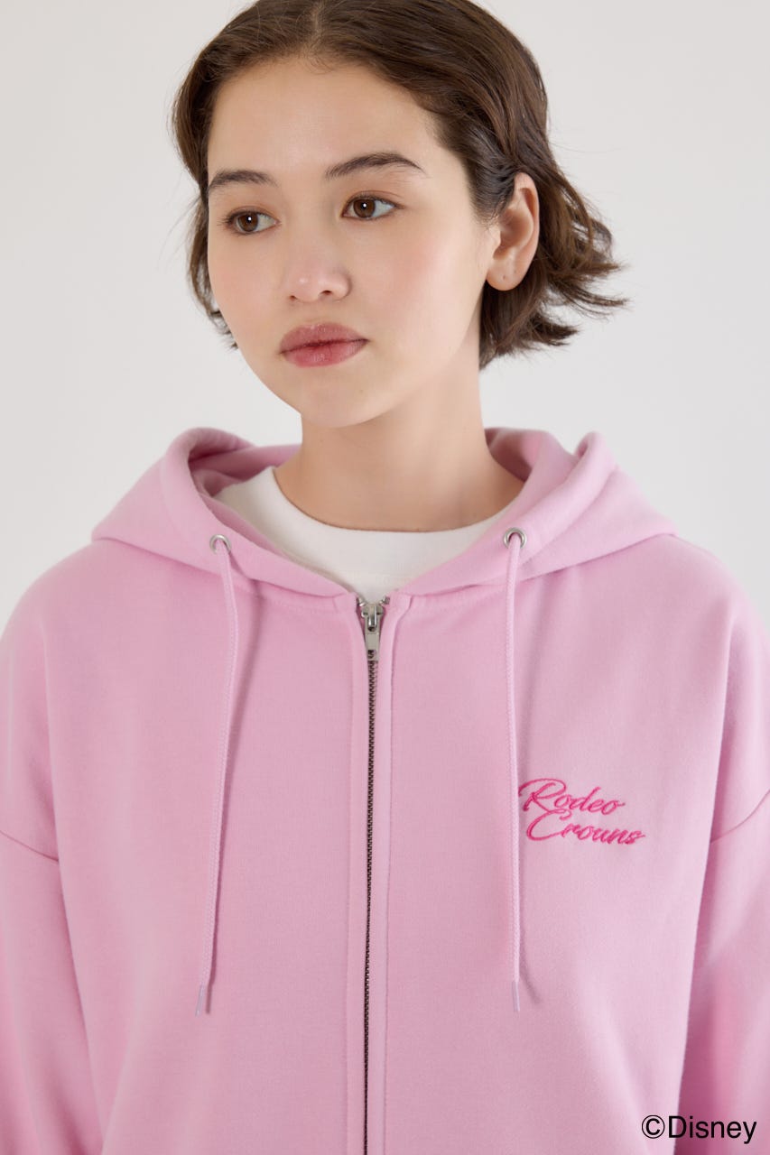 【UNISEX】(Disney)ZIPパーカー L/PNK FREE