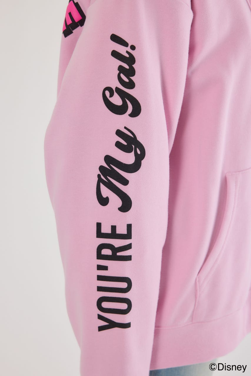 【UNISEX】(Disney)ZIPパーカー L/PNK FREE