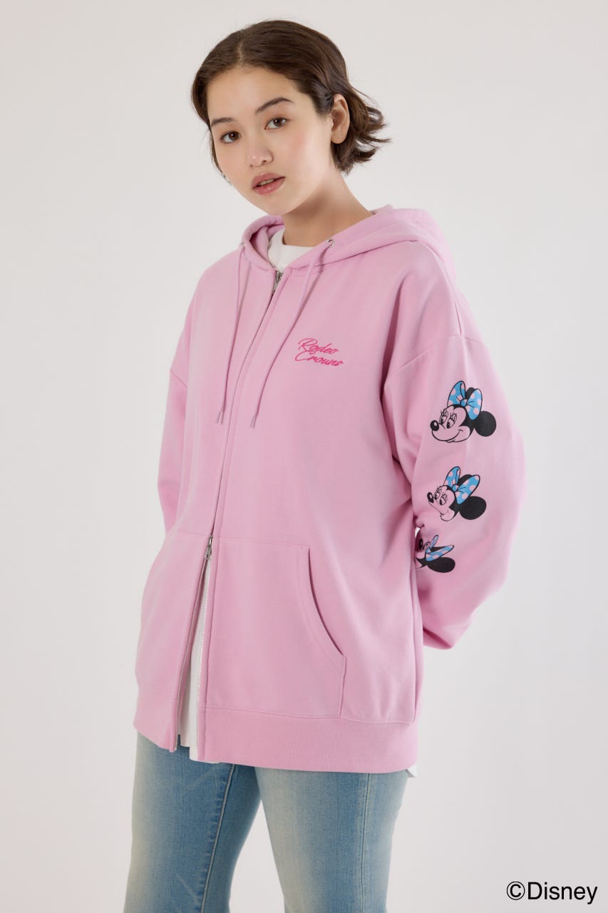 【UNISEX】(Disney)ZIPパーカー L/PNK FREE