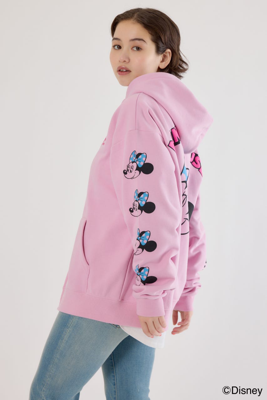 【UNISEX】(Disney)ZIPパーカー L/PNK FREE