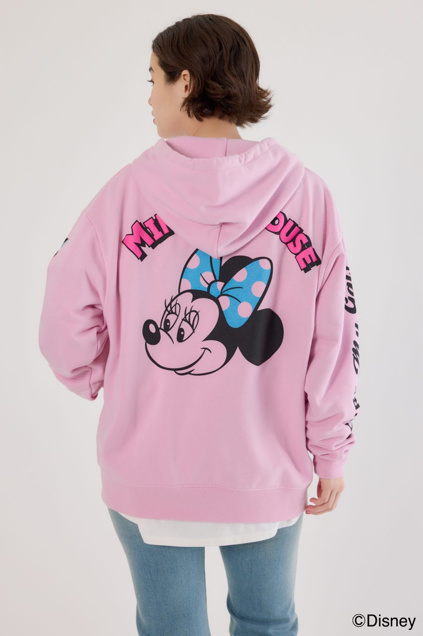 【UNISEX】(Disney)ZIPパーカー L/PNK FREE