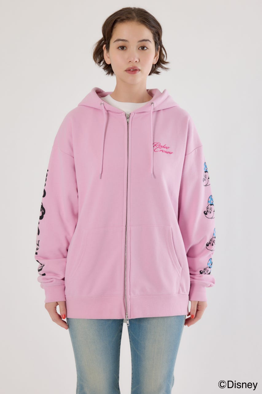【UNISEX】(Disney)ZIPパーカー L/PNK FREE