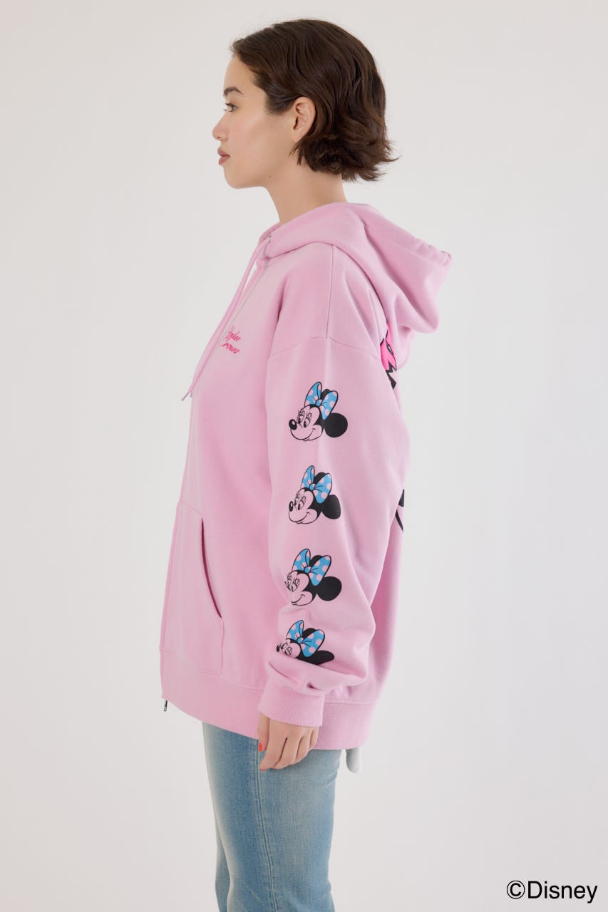 【UNISEX】(Disney)ZIPパーカー L/PNK FREE